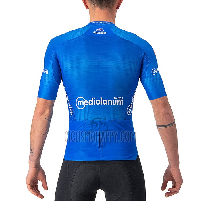 Giro D'italy Cycling Jersey Bib Short 2022 Men Short Sleeve Blue